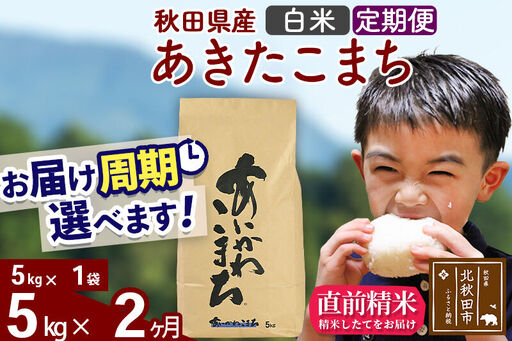 ※令和7年産※[定期便2ヶ月]秋田県産 あきたこまち 5kg[白米](5kg小分け袋) 2025年産 お届け周期調整可能 隔月に調整OK お米 藤岡農産