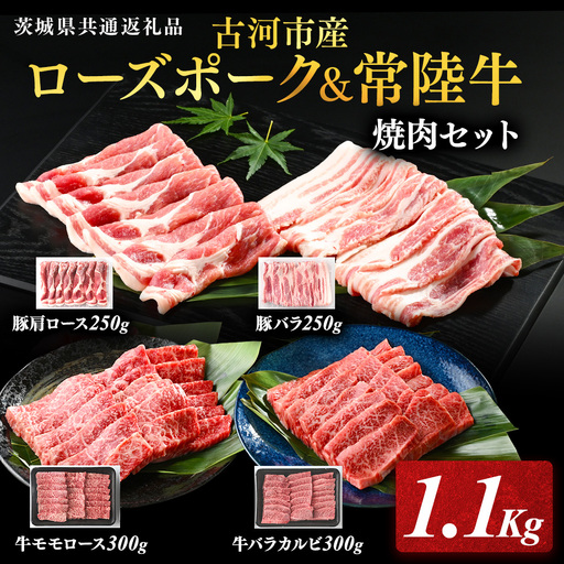 古河市産ローズポーク＆常陸牛『焼肉セット』〈茨城県共通返礼品〉 _AD10