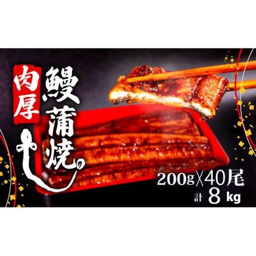 うなぎ 蒲焼き 特大 鰻 200g×40尾 セット蒲焼きのタレ 付き 高知県 須崎市 ( うなぎ 蒲焼き うなぎ 冷凍 うなぎ スタミナ うなぎ 土用の丑の日 うなぎ タレ うなぎ 小分け うなぎ タレ付 うなぎ 鰻 ウナギ )