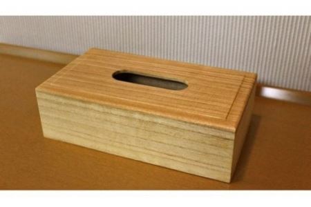 ティッシュボックス 木製(桐) 熟練桐たんす職人手作り