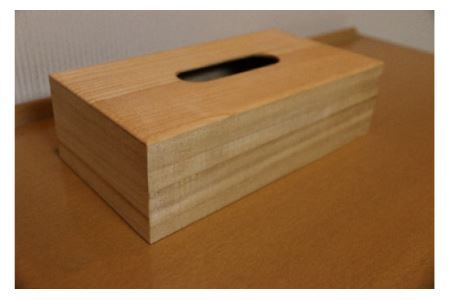 ティッシュカバー 木製(桐) 熟練桐たんす職人手作り クリアオイル塗装