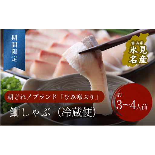 【先行予約】 ひみ寒ぶり ぶりしゃぶ 3～4人前 〈配送地域限定〉