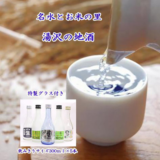 日本酒 美酒爛漫五撰(特製グラス付) 日本酒 [B1-5208]
