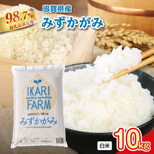 【新米】令和8年産　冷めても美味しいあっさりとした味わい「みずかがみ」白米【10kg（5kg×2袋）】【C015W2】近江米