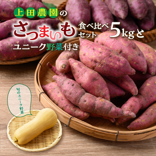 上田農園のさつまいも食べ比べセット5kgとユニーク野菜付き_2119R