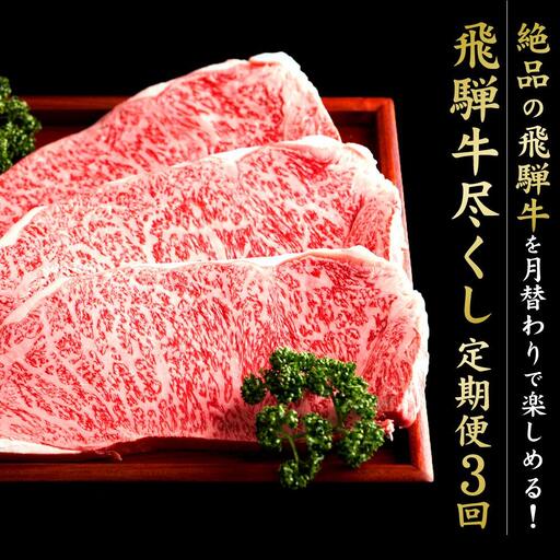 満喫飛騨牛3ヶ月定期便（全3回）牛肉 しゃぶしゃぶ ステーキ 切り落とし 定期便 FC101