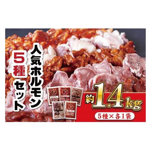 【味付きで簡単便利！】工場直送 人気焼肉ホルモン5種【豊味館】味付肉  簡単  調理 人気ホルモン 味付き ハラミ 厚切り 味噌