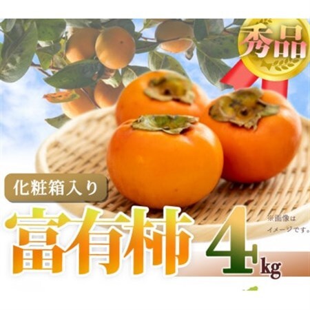 【2026年11月発送】和歌山秋の味覚　富有柿　約4kg　化粧箱入【日高町】【1217241】