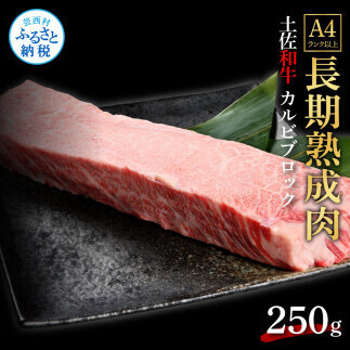 天下味 エイジング工法 熟成肉 土佐和牛 特選 カルビブロック 250g 