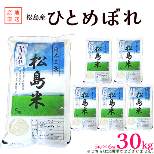 【令和7年度産】松島産ひとめぼれ5kg×6袋 No.086