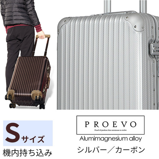 予約受付】スーツケース キャリー サイズ S(カーボン/シルバー