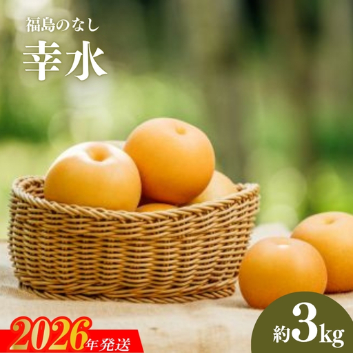 No.2780旬の特選梨 幸水3kg【2026年発送】
