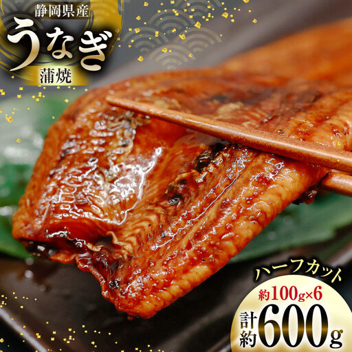 うなぎ 国産 静岡 うなぎ蒲焼 ハーフカット 100g ×6 計600g