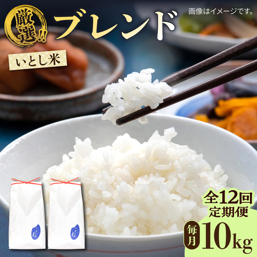 【全12回定期便】いとし米 厳選ブレンド 10kg×12回(糸島産) 糸島市 / 三島商店 [AIM055] 米 白米