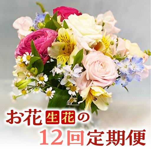 お花（生花）の12回定期便 花 定期便 生花 お花 鳥取県 倉吉市