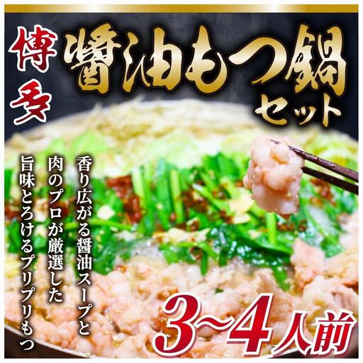 博多 醤油 もつ鍋 セット  3～4人前