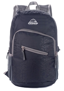 GROWHILL フォルダブルバックパック 14L ブラック ／ 携帯用 折りたたみ 折り畳み キャンプ  ジェイクリエイト 軽量 コンパクトサブバック 登山 鞄 アウトドア ギフト 奈良県 田原本町