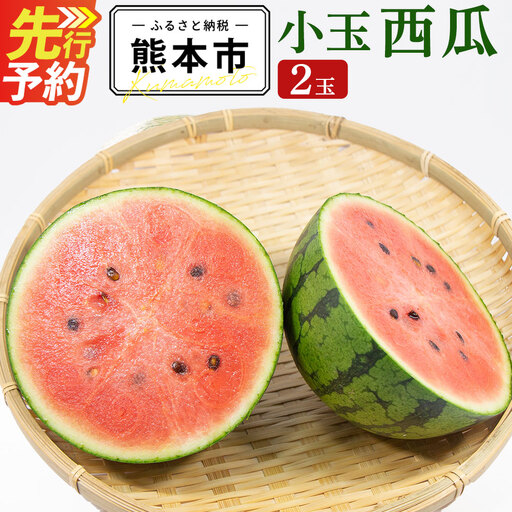 [ R8年熊本地震復興支援 ]小玉西瓜 2玉入 1玉あたり1.5kg以上 すいか スイカ[2027年4月下旬〜7月上旬迄順次発送予定]
