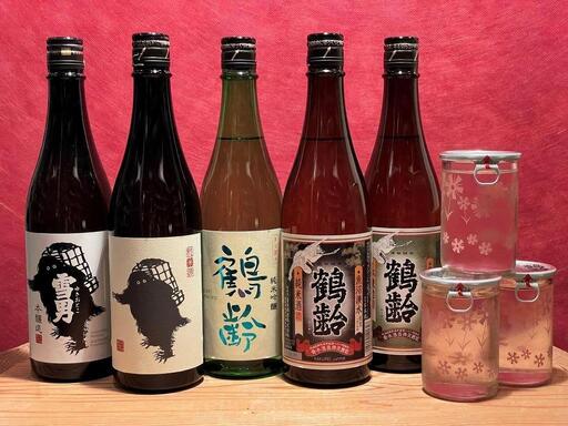 青木酒造の手軽な四合瓶とカップセット(720ml×5本・180ml×3本) ｜青木酒造