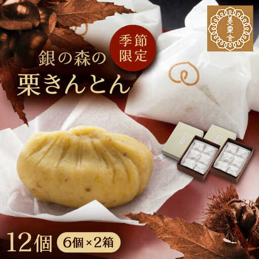 【季節限定】美栗舎の栗きんとん 6個×2箱 / 恵那市 / 銀の森 [AUBG028] 栗きんとん