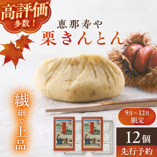 【先行予約】【着日指定可】 恵那寿やの栗きんとん 計12個（6個入×2箱） / 恵那市 / 恵那寿や [AUAS008]