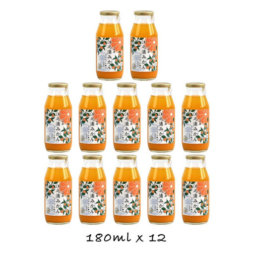 小田原産江之浦みかん１００％ストレートジュース１８０ml１２本 【みかんジュース みかんジュース 神奈川県 小田原市 】