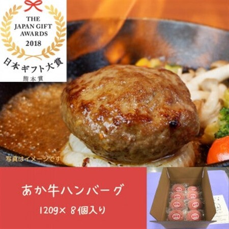 熊本和牛あか牛ハンバーグ 120g×8個入り(益城町)[配送不可地域:離島]