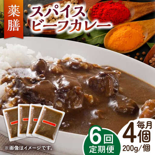 【6回定期便】薬膳スパイスビーフカレー 4食 /自然庵 [UCQ008] カレー