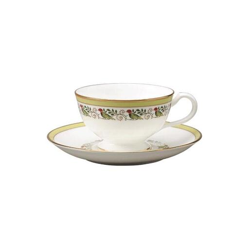 ノリタケ アーカイブコレクション カップ&ソーサー(若草色絵鳥文)N-366J/X97221