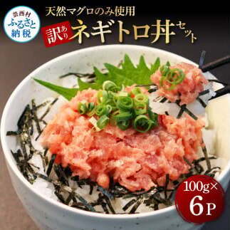 訳あり 天然マグロのタタキ丼セット (100g×6パック) 