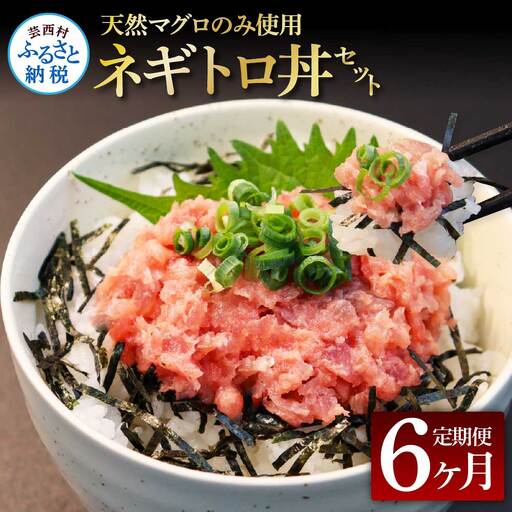 《6ヶ月定期便》天然マグロのタタキ丼セット 65g×6P 