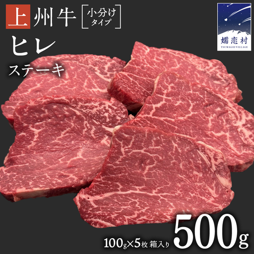 上州牛 ヒレステーキ 100g×5枚 [AH013tu]