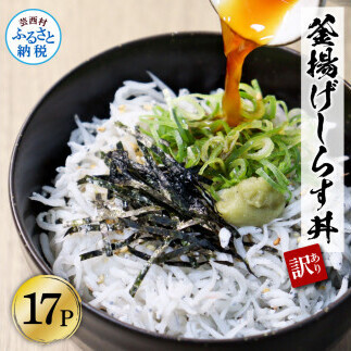 訳あり高知県産釜揚げしらす　50g×17パック（小分け）