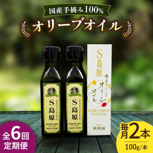 （6回定期便）【国産 手摘み 100%】南島原産 オリーブオイル S島原 2本 セット / オリーブ オイル 油 あぶら 食用油 / 南島原市 / ふるさと企画 [SBA068]