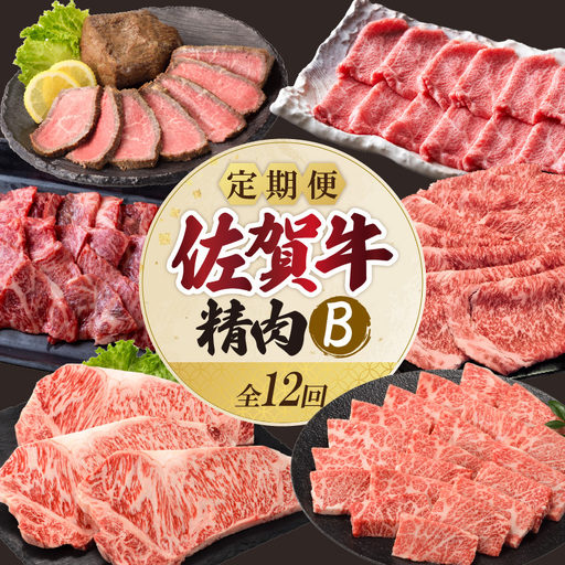 上場食肉・精肉定期便B（12回）｜佐賀牛 牛肉 定期便【Z083】