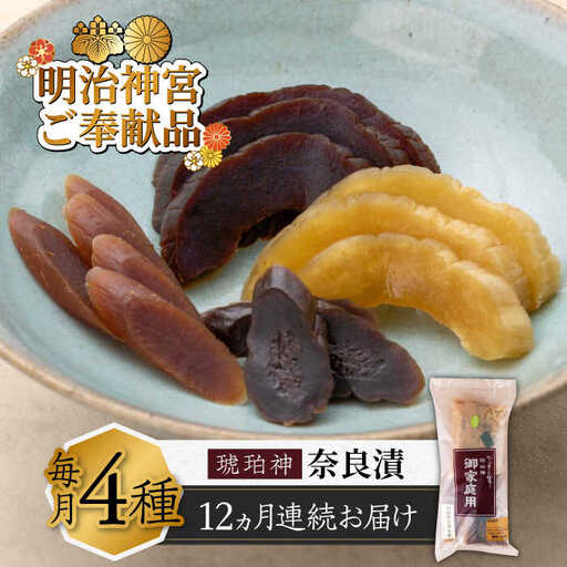 【全12回定期便】奈良漬 「琥珀漬」670g ご家庭用 詰め合わせ [ABAE030]