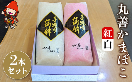 【先行予約】丸善かまぼこ (紅白) 2本セット | 年末 正月 おせち 年内配送 練り物 鱧 はも ハモ 手作り 蒲鉾 ギフト 贈答 詰め合わせ 大分県産 九州産 中津市