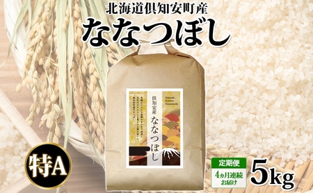 ななつぼし 倶知安町産 特A 精米 道産米 ななつぼし【5kg】【定期便全4回】