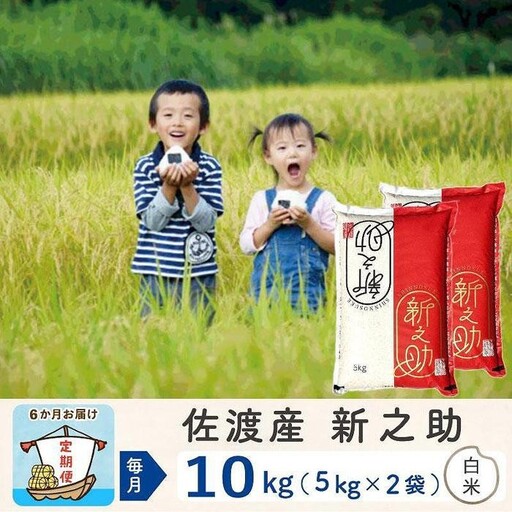 [定期便 6回 新米]白米 10kg 計60キロ | 新之助 新潟県 佐渡市