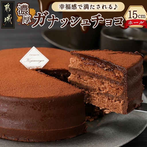 風味豊かなガナッシュチョコ15cm〔LE-7601〕_(都城市) ココアスポンジ ガナッシュチョコクリーム ビター チョコ好き 5号