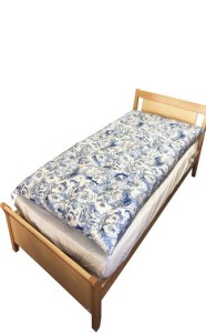 ワタセ工場製造　極上もめん綿入り敷布団　ミスティ柄　1枚（青色）【CW31W】