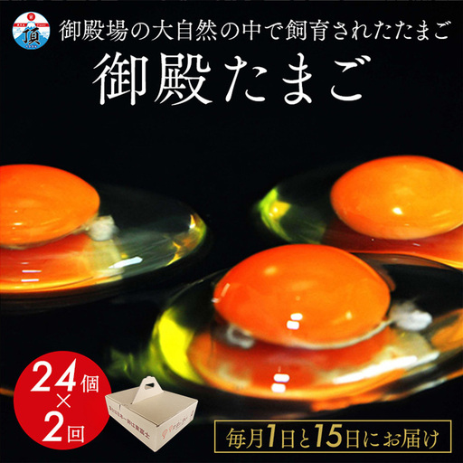 《1日と15日にお届け》御殿たまご 赤たまご 24個入×月2回（破損保障含む）（6個入モウルドパック×4P入）◇ ｜ 卵 タマゴ 玉子 たまごかけご飯 生卵 鶏卵 卵焼き 国産 御殿場産 ※北海道・沖縄・離島への配送不可