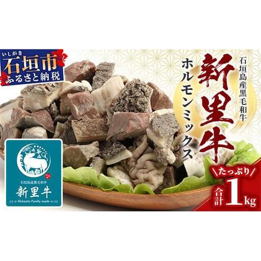 石垣島産 黒毛和牛 新里牛 ホルモンミックス(500g×２) 合計1kg SZ-23