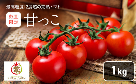 [2026年7月より発送]北海道 富良野市産 完熟ミニトマト(甘っこ)約1kg カラートマト・ぷちぷよ付 トマト 甘い 野菜 新鮮 数量限定 先着順[藏ファーム]