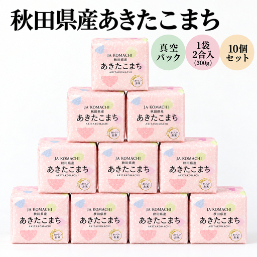 あきたこまち秋田県産真空キューブ米JAこまちあきたこまち【3kg(300g×10個)】