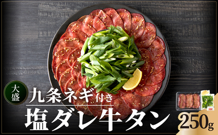 [大盛九条ネギ]塩ダレ牛タン250g 薄切り牛タン 京都府 木津川市 093-04