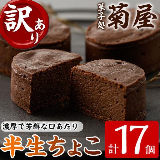 【訳あり！簡易包装】ご自宅用 半生 チョコケーキ 17個 チョコケーキ【00-014-03】