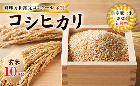 令和8年産 先行予約 コシヒカリ 玄米10kg 皇室献上米 米・食味分析鑑定コンクール 金賞 受賞 世界最高米 選定 お米 コシヒカリ 