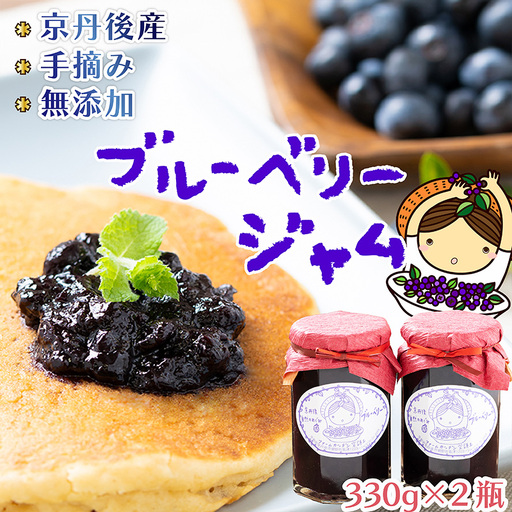 【無添加ジャム】ブルーベリージャム330g×2瓶セット