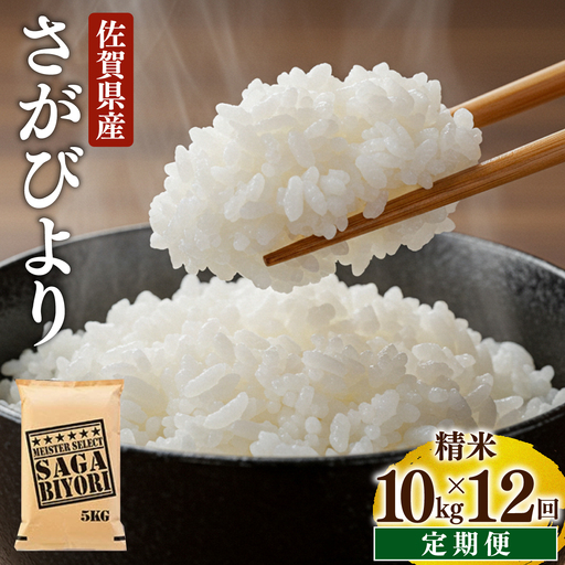 [令和7年産] ＜定期便12回＞  さがびより 白米 10kg×12回
